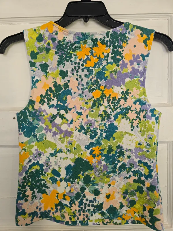 Anthropologie Maeve Floral Top in Teal, Green, Yellow Small - Image 4