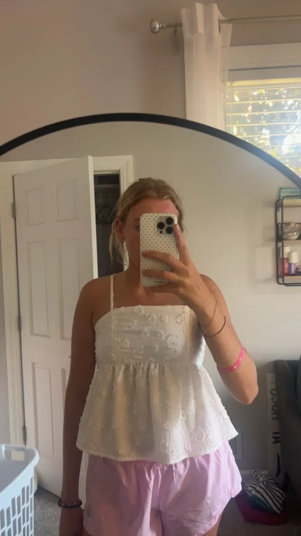 White babydoll peplum top - Image 3