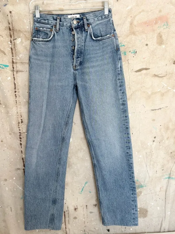 AGOLDE 90s Pinch Waist High Rise Straight Jeans in Navigate - Image 2