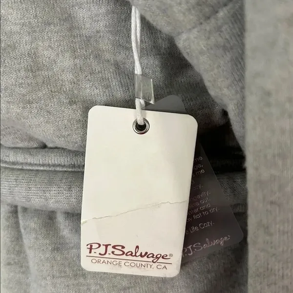 PJ Salvage Quilt Dreams Peachy Jersey Robe in Heather Grey , Large, Gray, NWT - Image 10