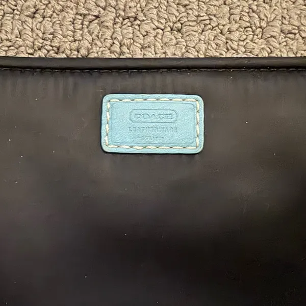 Coach Black Satin 4”x6” Wristlet - Image 2