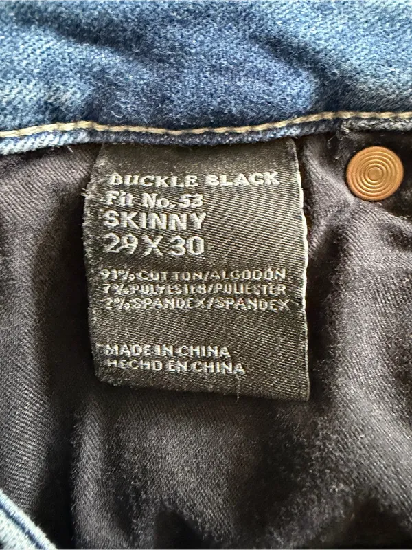 Buckle Black Fit No. 53 Skinny Jeans 29x30 - Image 3