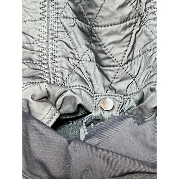Lululemon‎ Fleecy Keen Quilted Fleece Hooded Jacket Black Womens Size 4 FLAW** - Image 6