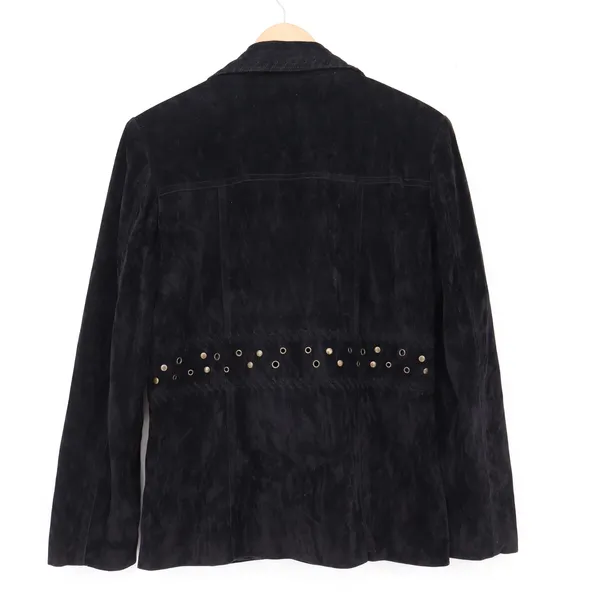 Selene Sport Blazer Womens 8 Western Studded Black Faux Suede Excellent - Image 4