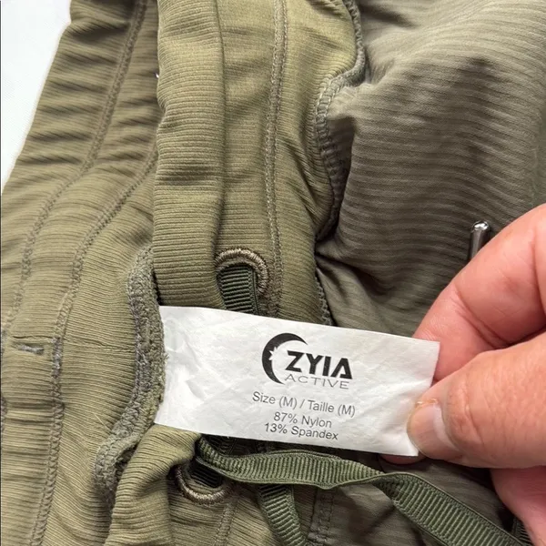 ZYIA Green Elastic Waist Joggers with Cuffed Ankles - Image 6