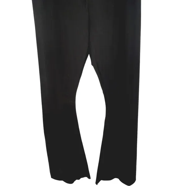NWT True Religion Eva Pant Black Athletic Hook Up Flare Leggings Size Large - Image 9