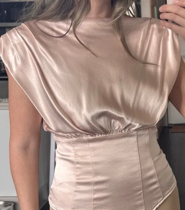 Zara blush body suit satin - Image 2