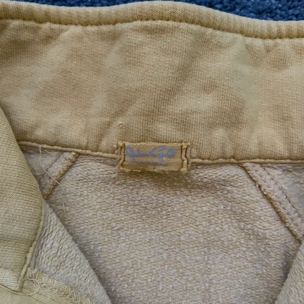 Brandy Melville John Galt Yellow Cropped Half Zip Crewneck Sweatshirt - Image 4