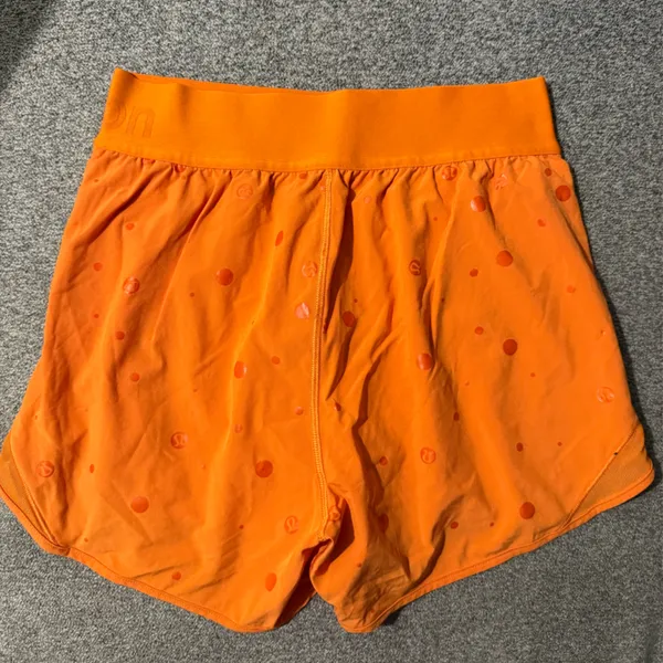 Lululemon Hotty Hot Short 4" *Logo Poco Logo Foil Amber Orange Size 4 - Image 6