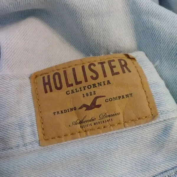 Hollister Light Wash High Rise Destroyed Mom Jeans - Image 3
