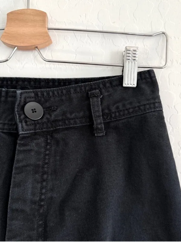 ZARA The Marine Straight Jeans in Black Size 6 - Image 12