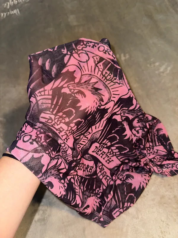 Ed Hardy Mesh See-Through Crop Top - Image 3