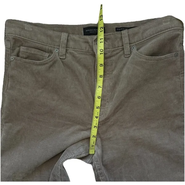 Banana Republic Women's High‎ Rise Straight Leg Tan Corduroy Pants Size 30 - Image 9