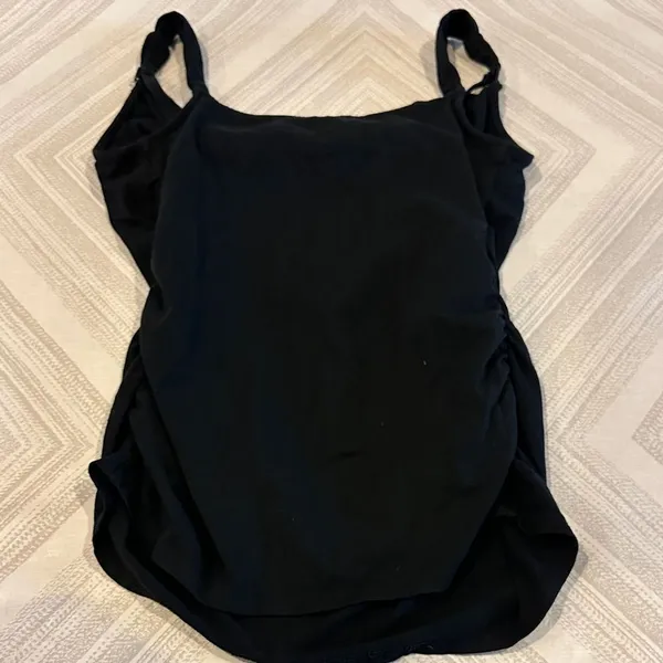 Liz Lange Maternity for Target Black Tank Top Unhookable Straps Size Small - Image 5