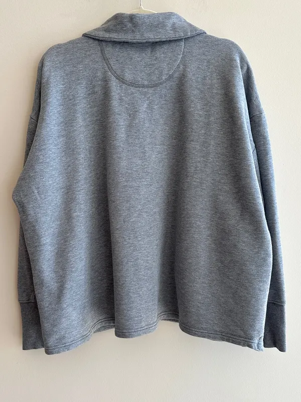 Free Assembly Quarter Zip Grey Sweatshirt, Athleisure, Size XXXL - Image 13