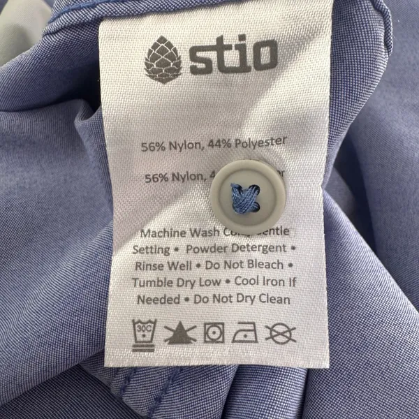 Stio Eddy Guide Shirt Small Blue Snap Button Long Sleeve Hiking Outdoor Utility - Image 9