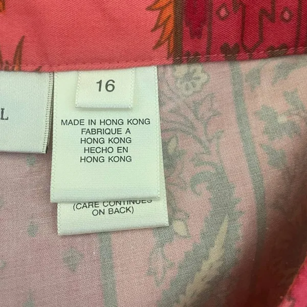 Susan Bristol Pants Women Plus 16 Pink Orange Straight Leg Side Zipper Retro - Image 5