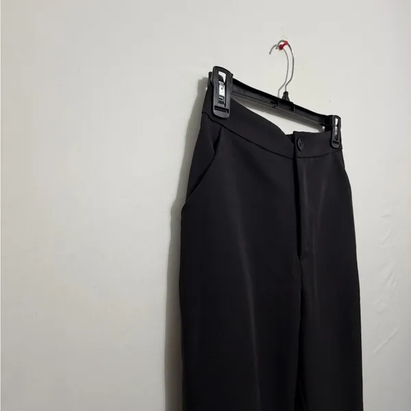 women’s Black High Rise Wide Leg Pants | Minimalist Workwear Small New (A459)✨ - Image 6
