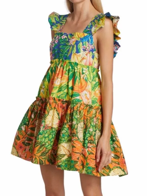 Farm Rio Caipirinha Mini Dress 100% Cotton Size XS - Image 3