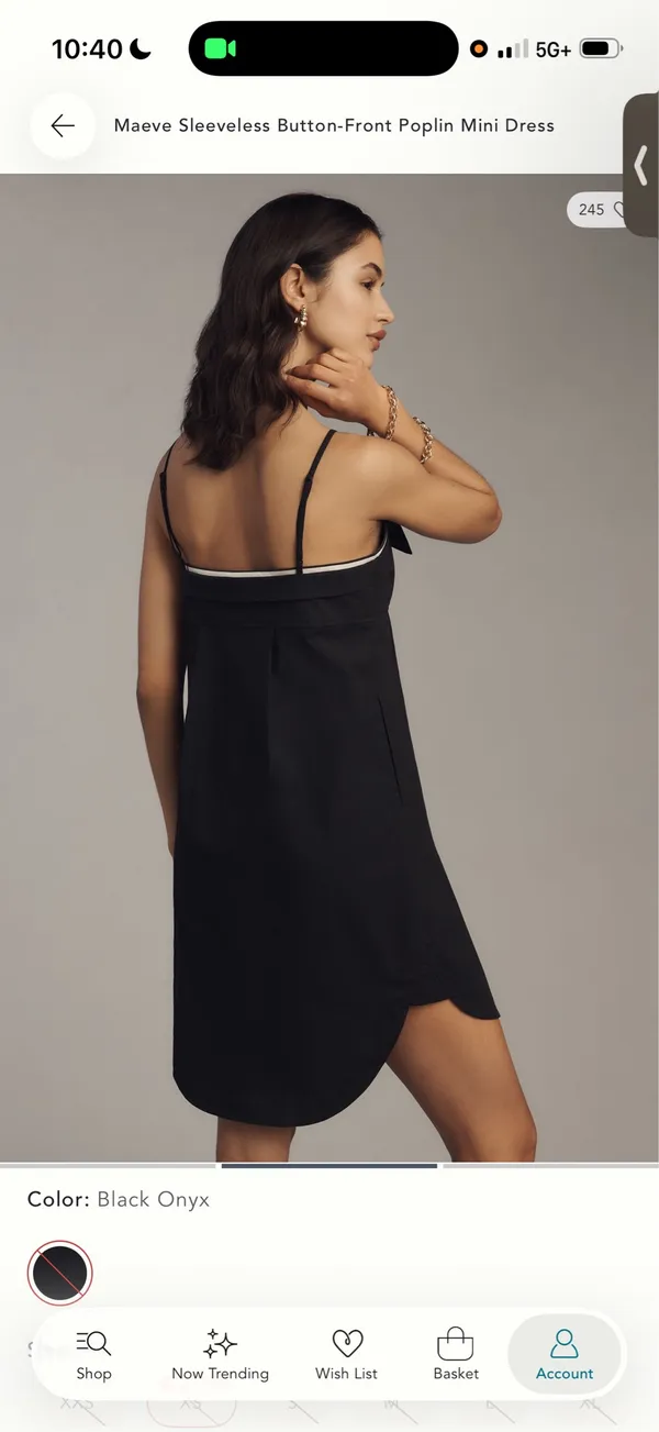 Anthropologie Maeve sleeveless button-front poplin mini dress - Image 2