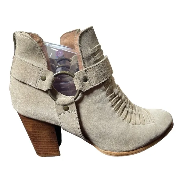 SEYCHELLES 'Impossible' Sand Suede
Leather Ankle Booties 9.5 - Image 4