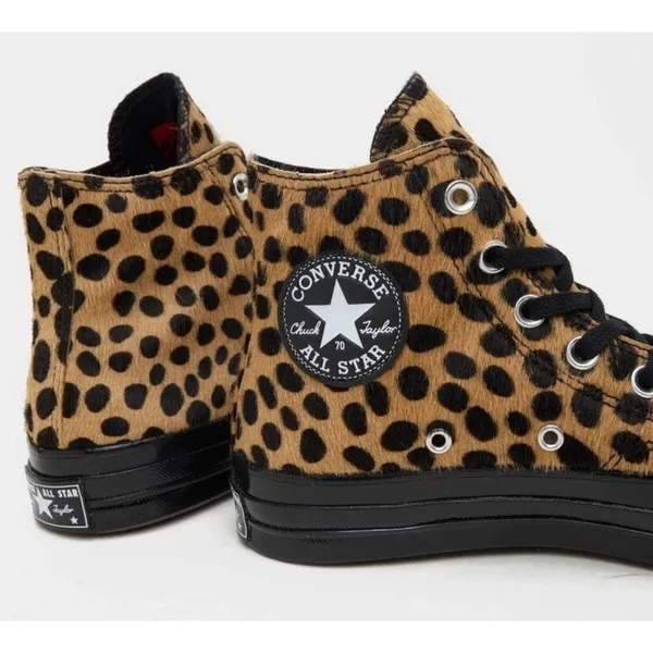 Converse Chuck 70 Hi Pony Hair Women's in Brown Shoes Size‎ 10 - Image 3