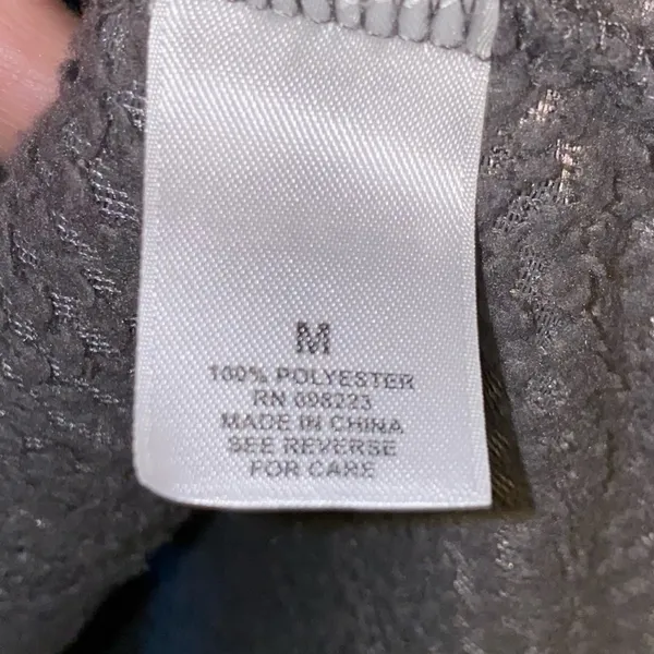 Magellan Outdoors Gray Quarter Zip Fleece Pullover Medium Outdoor Cozy Athleisure - Image 6