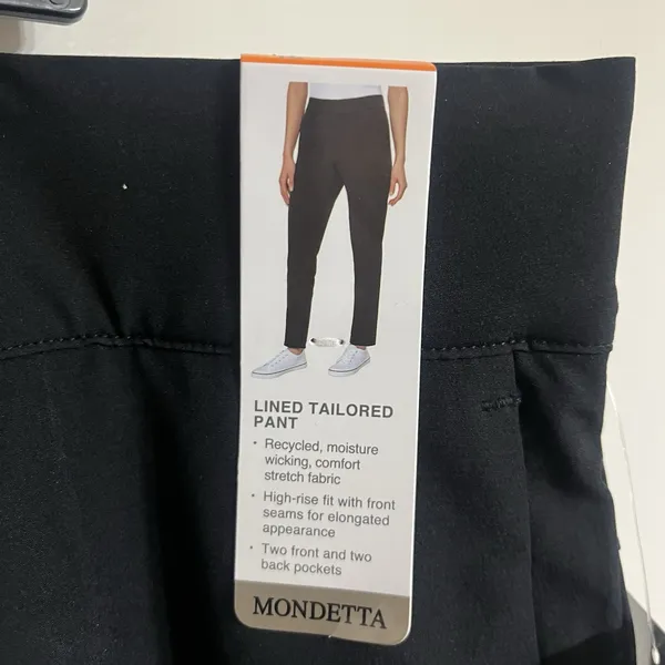 NWT‎ Women's Mondetta Lined Tailored Pants Athletic Pants Pockets Size 16 Black - Image 4