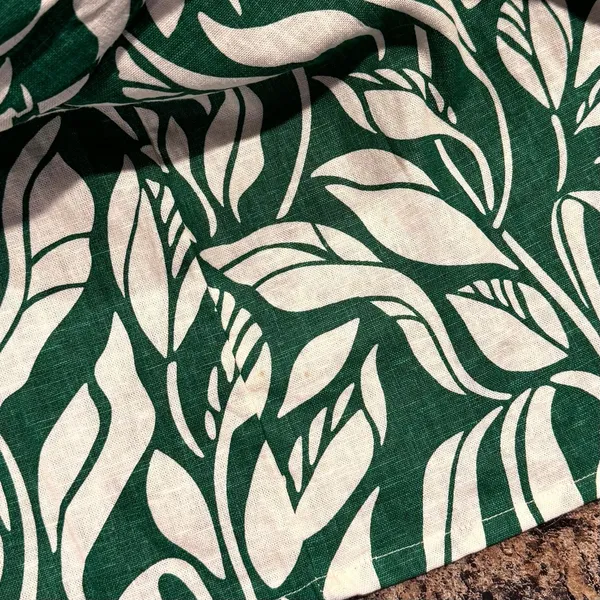 Soft Surroundings‎ Shirt Dress Steffi Linen Maxi Resort Button Up Leaf Green XL - Image 7