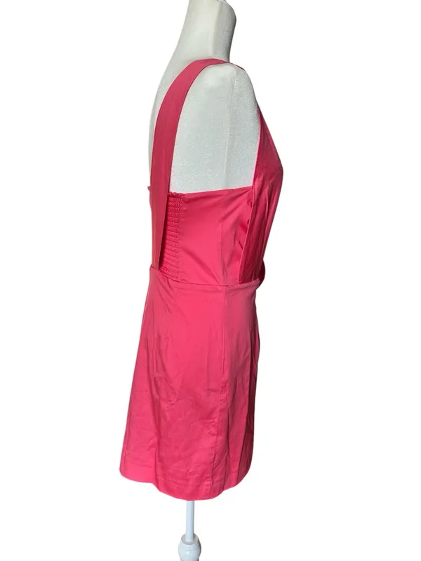 French Connection One-Shoulder Camellia Rose Pink Bow Dress 4 - Image 5