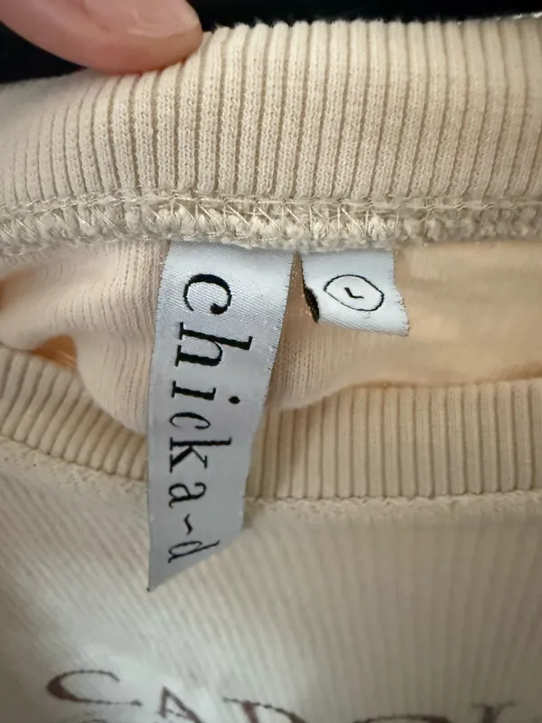 Carolina Gamecocks Beige Ribbed Sweatshirt Tan Size L - Image 3