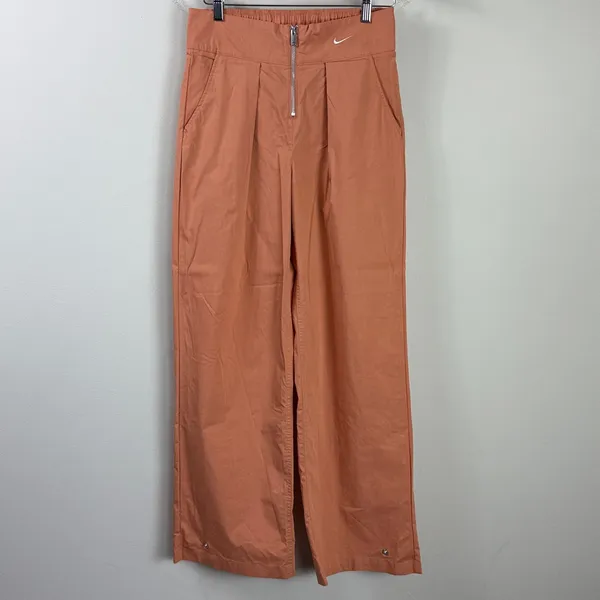 Nike Sportswear Athleisure Wide Leg High Waist Trousers in‎ Terra Blush Medium - Image 4