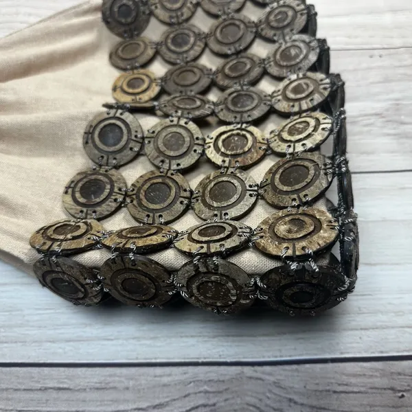 Vintage Isha’s Collection Handmade Coconut Shell Handbag - Image 2
