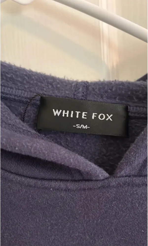 White Fox Navy hoodie - Image 3