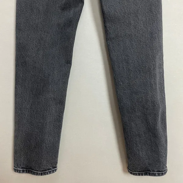 Zara Jeans Women Faded Black Size 4 High‎ Rise Denim Straight Slim Fit Classic - Image 7
