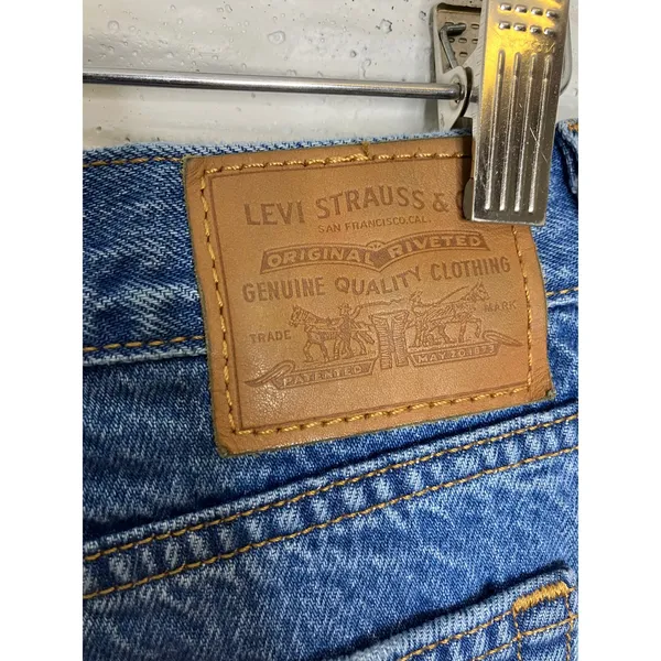 Levi's wedgie jeans distressed‎ 100% cotton trendy boho retro women's size 31 - Image 4