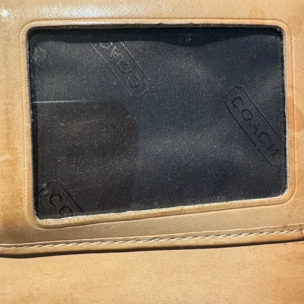 COACH‎ Vintage Hampton Brown Signature Leather Card Case Wallet Clutch C - Image 5