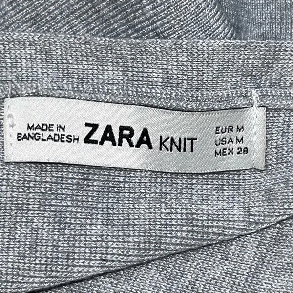 Zara Light Gray Off-the-Shoulder Sweater - Image 7