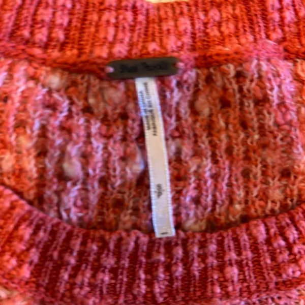 Free People Women’s Salmon Colored Oversized Sweater - Image 4