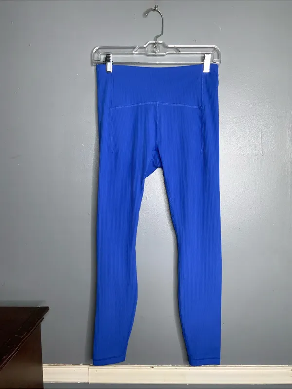 Spyder Royal Blue Ribbed Leggings Small - Image 2