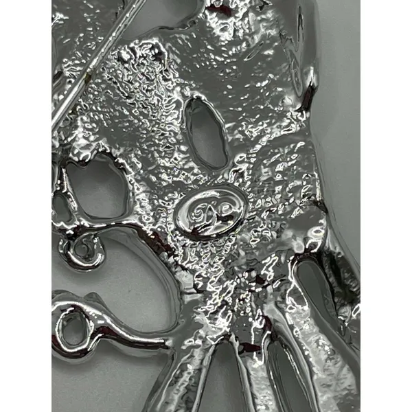 Country Western Signed Brooch Pin MAKE MINE COUNTRY Script Silver Plate NEW - Image 3
