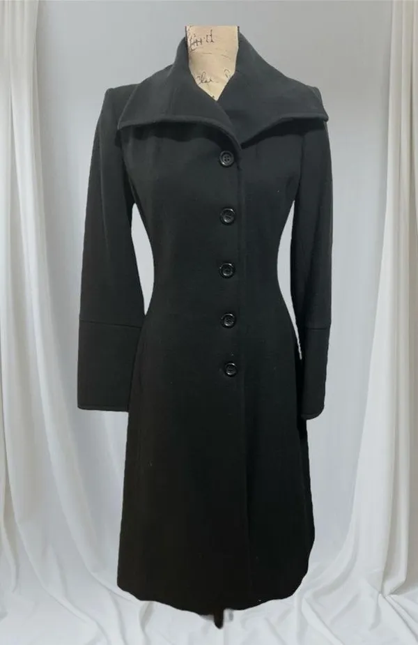 André Badi Wool Black Coat sz XXS - Image 3