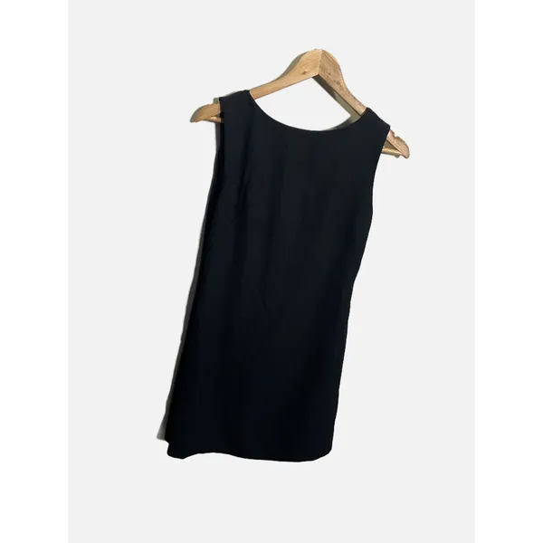 Banana Republic Shift Dress Womens 2 Black Draped Open Back Cocktail Minimalist - Image 6