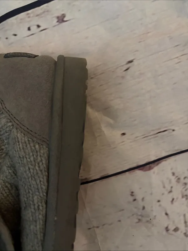 Women’s UGG Knit Button Accent Winter Boot - Gray 7 - Image 9