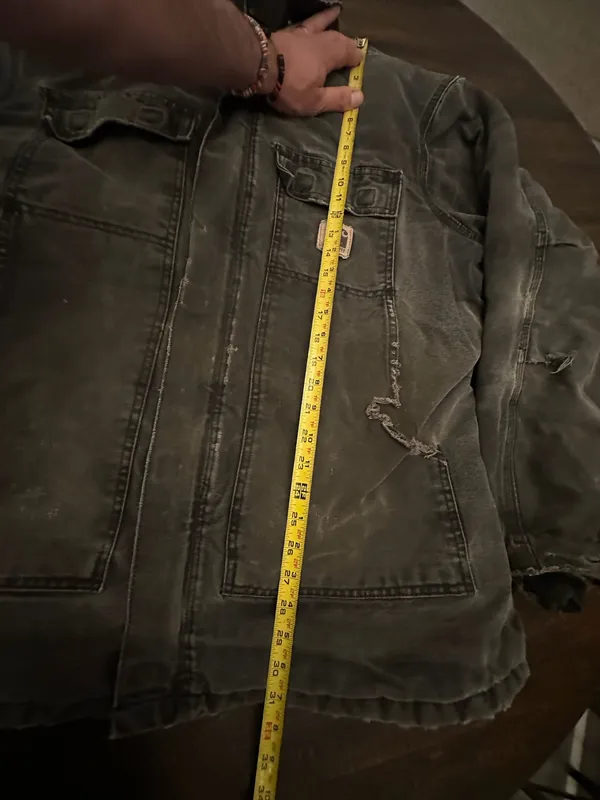 VTG Carhartt C26 Faded Duck Arctic Quilted Distressed Coat-Men’s Large Tall - Image 9