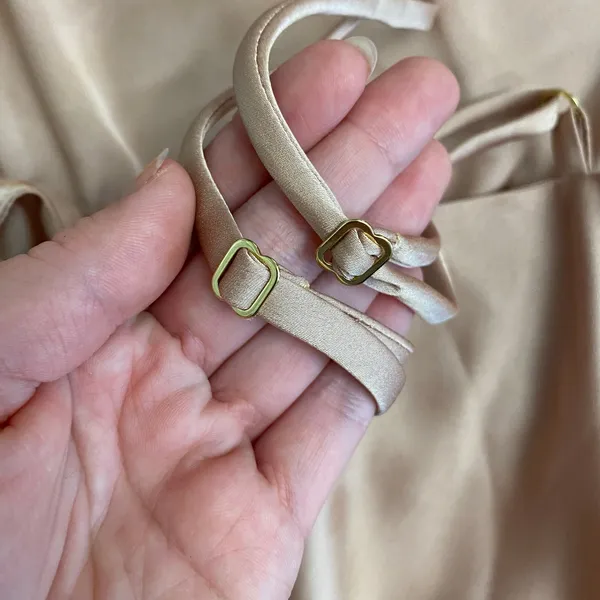 Show Me Your Mumu Diane Bodysuit In Rose‎ Gold Luxe Satin Womens Size XS - Image 6