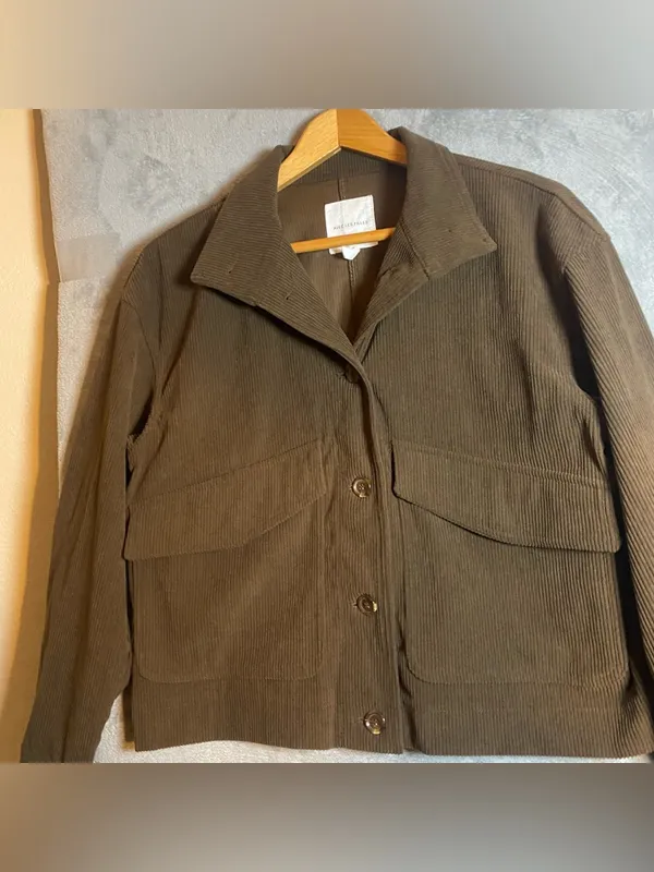 Avec Les Filles Women's‎ Brown Corduroy Relaxed Jacket size Small Cropped - Image 5