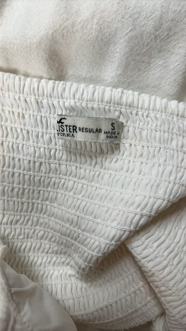 Linen Hollister Dress white - Image 3