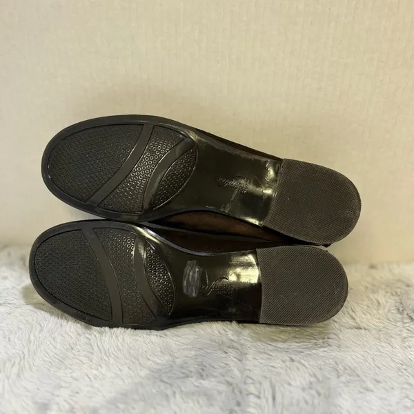 Alfani Dark Brown Suede Loafers with Buckle Detail - Image 5