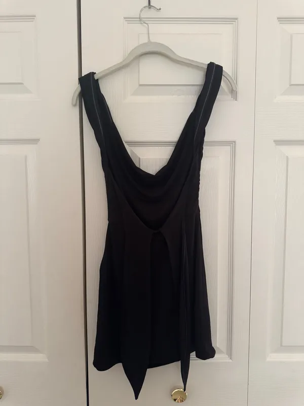 Tiger Mist Black Backless Joslin mini Dress - Image 4